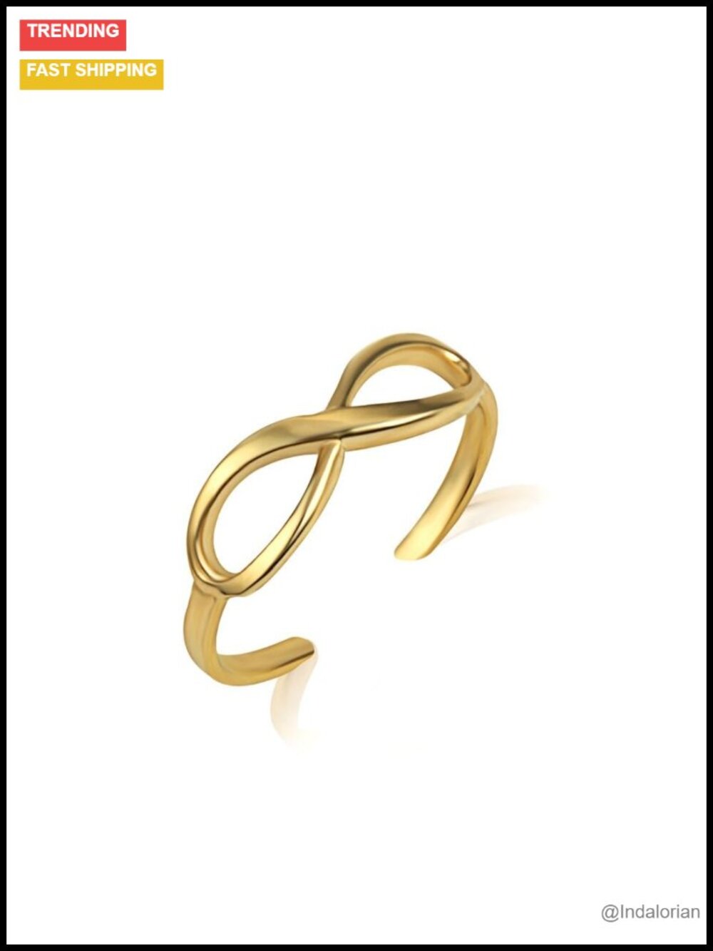Solid Gold Toe Ring - 10K 14K Unisex Infinity Circle Band Jewelry